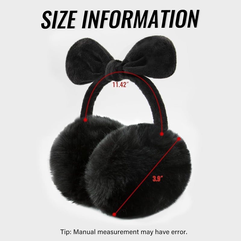 FSTEOE Winter Ear Muffs Women Warm Earmuff Girls Ear Warmers Soft Plush Outdoor Adjustable Ear Cover - Image 3
